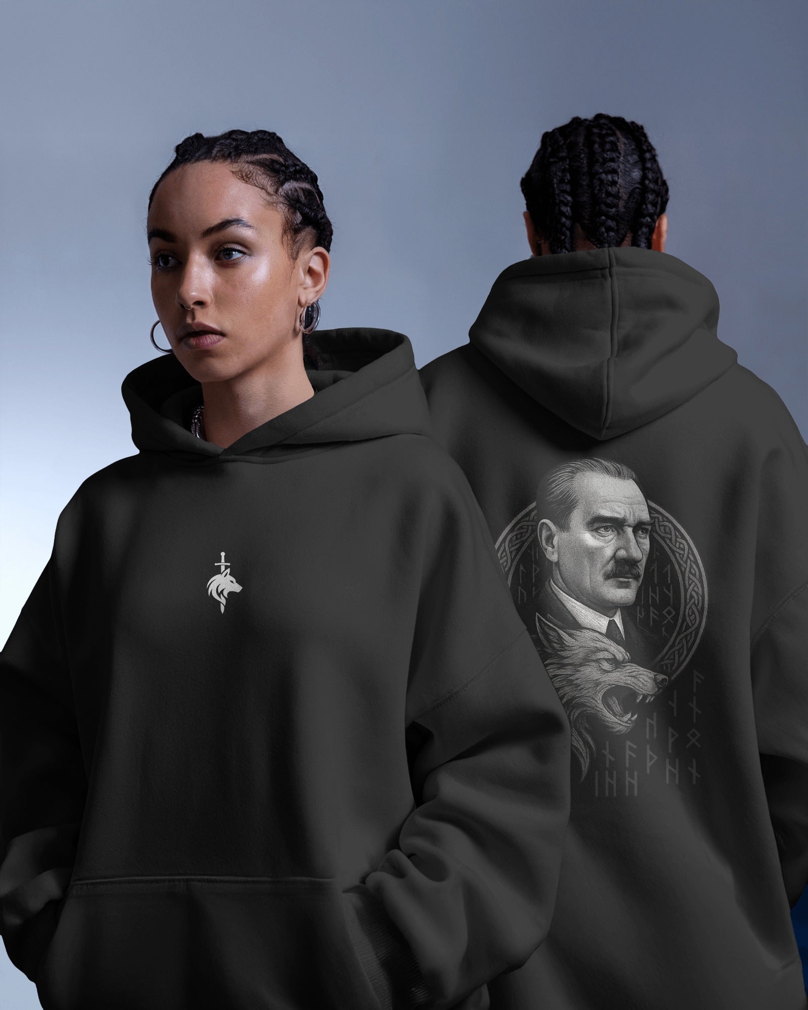The Göktürk Ata - Unisex Oversize Hoodie