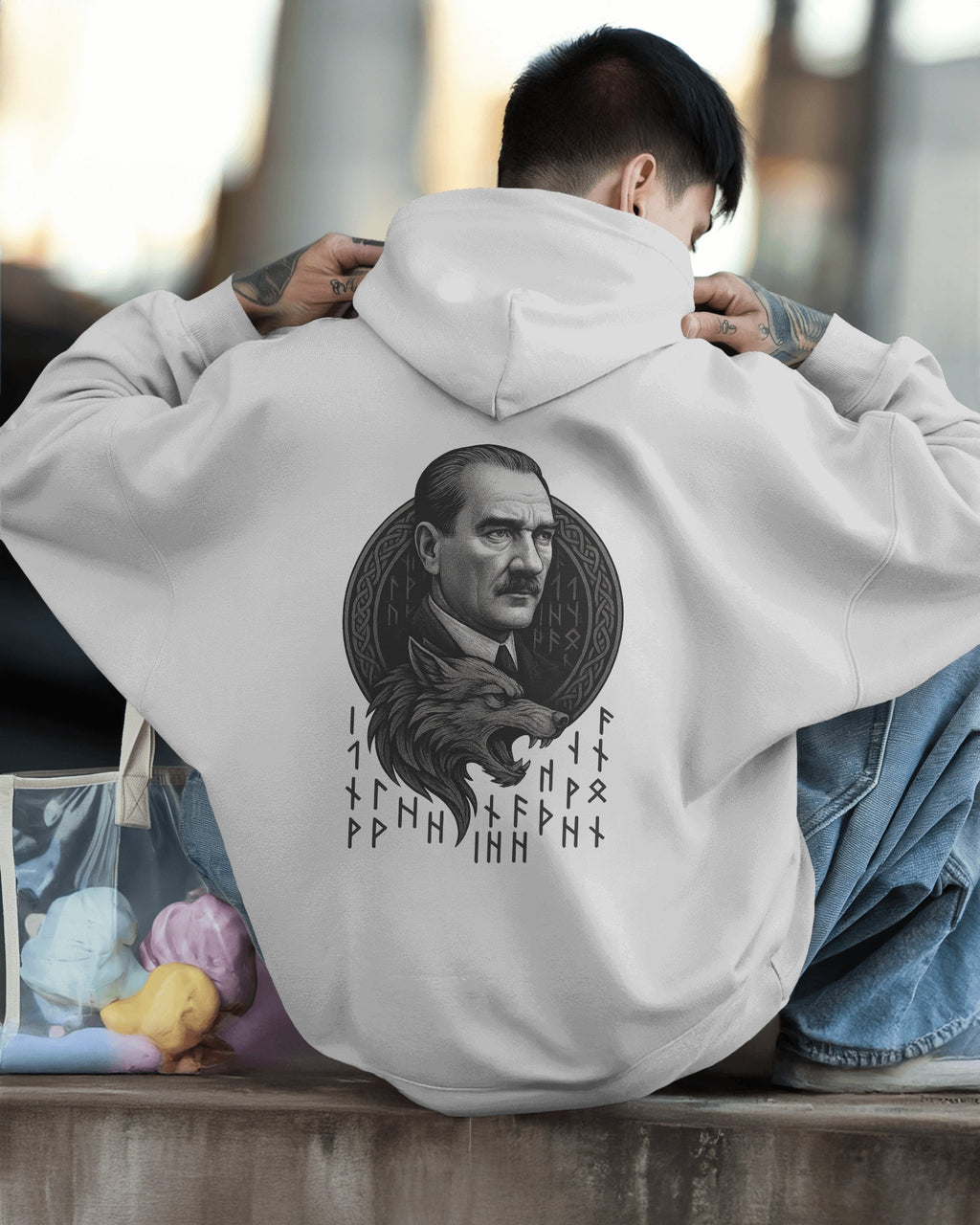 The Göktürk Ata - Unisex Oversize Hoodie