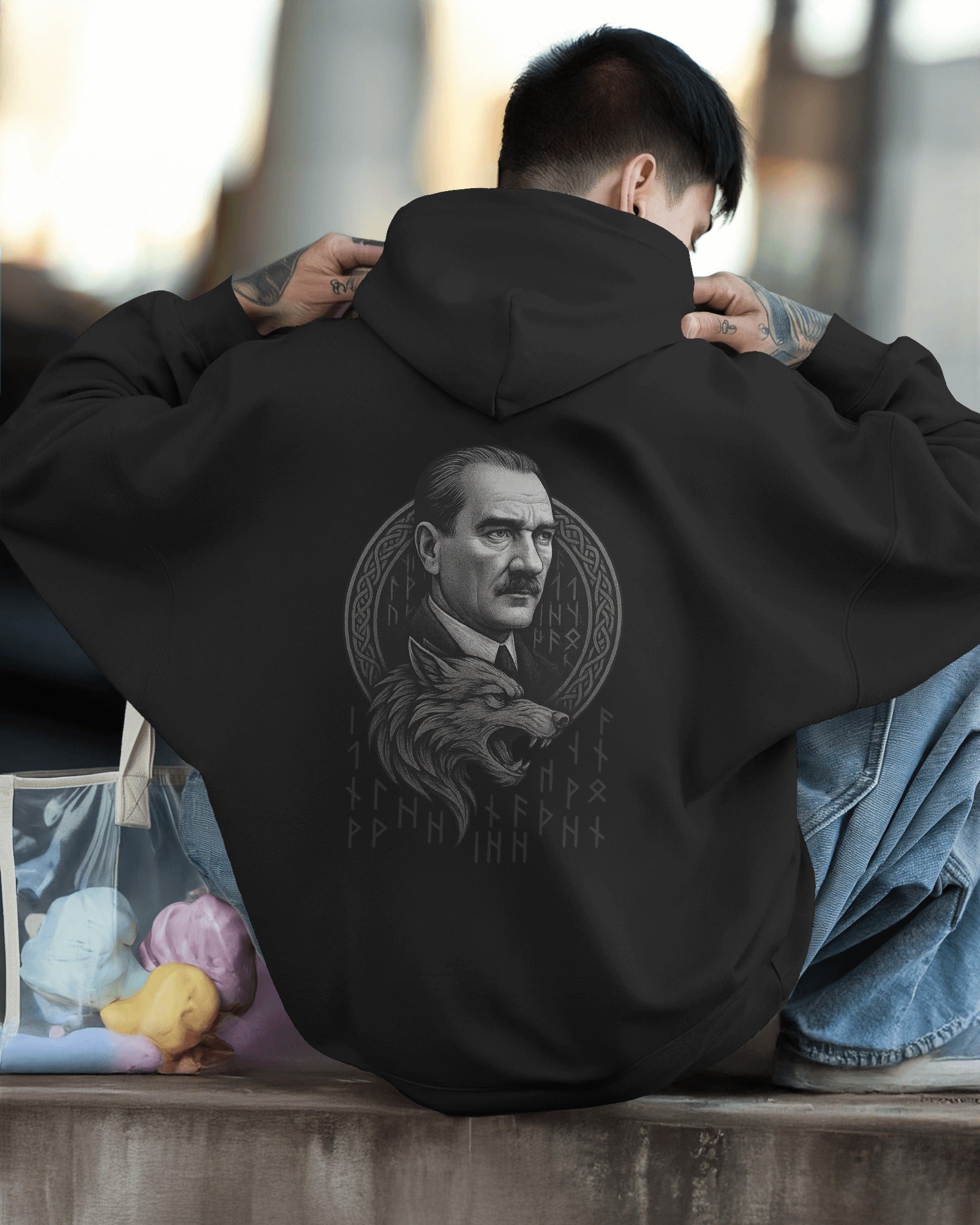 The Göktürk Ata - Unisex Oversize Hoodie